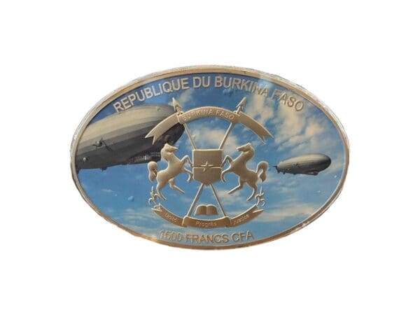 2017 Famous Airships. LZ 129 Hindenburg Silver Plated Zinc Coin - Image 5