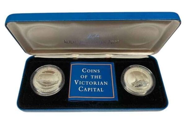 1998 $10 Coins of the Victorian Capital Melbourne Two Fine Silver Coin Set - Image 2