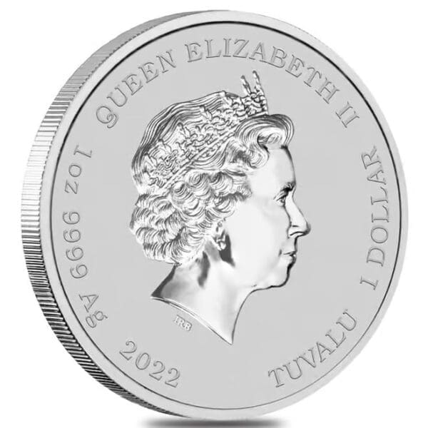 2022 $1 60 Years Of Bond 1oz Silver BU Coloured Coin - Image 2