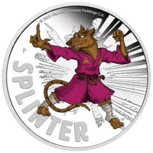 2025 Teenage Mutant Ninja Turtles - Splinter 1oz Silver Proof Coloured Coin