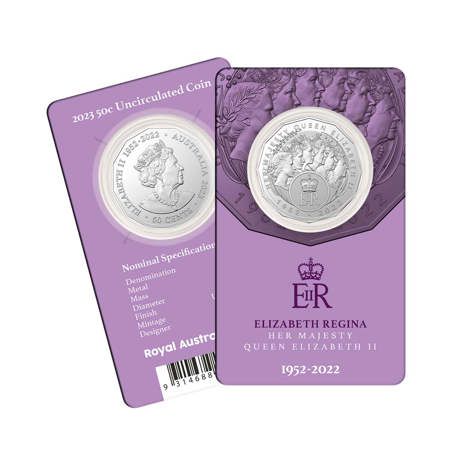 2023 50c Elizabeth Regina – HM Queen Elizabeth II Commemoration UNC Coin