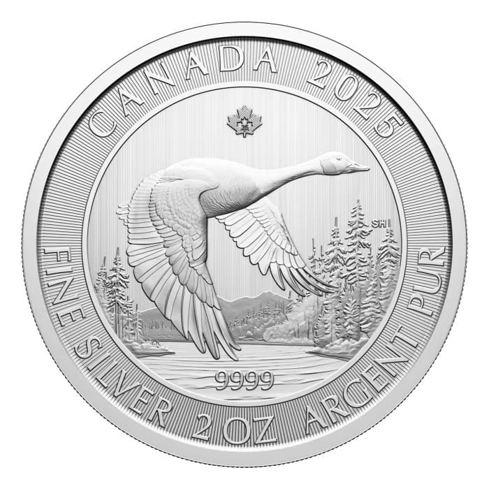 2025 Canada Goose .9999 2oz Silver BU Coin