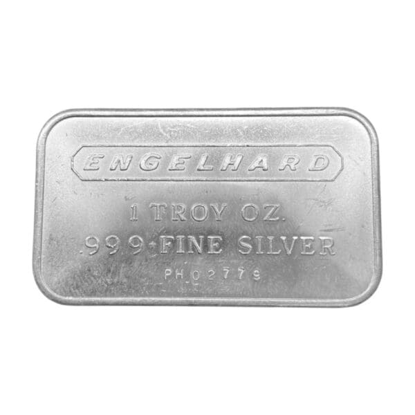 1981 Engelhard 1oz Vintage .999 Fine Silver Bar