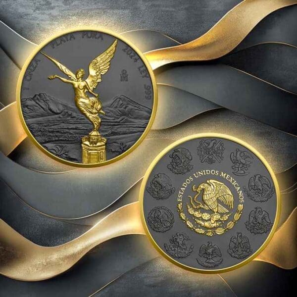 2024 Golden Ring Mexico 1oz Silver Gilded Libertad - Image 4