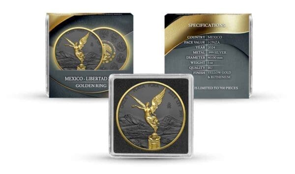 2024 Golden Ring Mexico 1oz Silver Gilded Libertad - Image 6