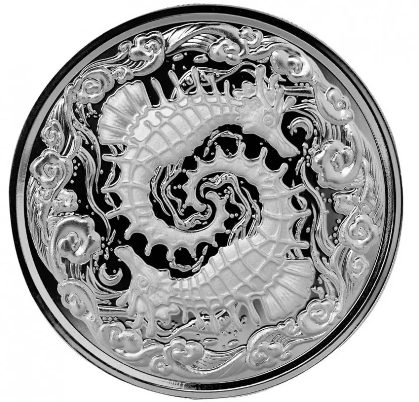 2024 $2 Seahorse 1oz Silver Samoa Proof-Like Coin