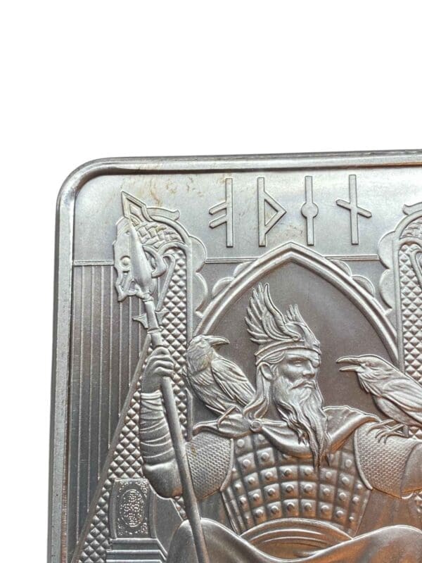 *Slight Toning* Norse Gods - Odin - 10oz Silver Minted Carded Bullion Bar - Image 3