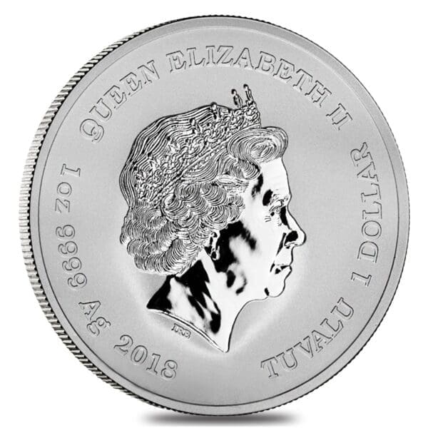 2018 $1 Deadpool™ Marvel Series Tuvalu 1oz Silver BU Carded Coin - Image 3