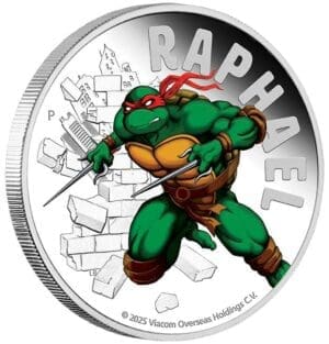 2025 $1 Raphael TMNT 1oz Silver Proof Coloured Coin