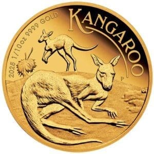 2025 $15 Australian Kangaroo 1/10oz Gold Proof Coin