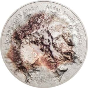 2018 $25 Seven Summits Aconcagua 5oz Silver Ultra High Relief Proof Coin