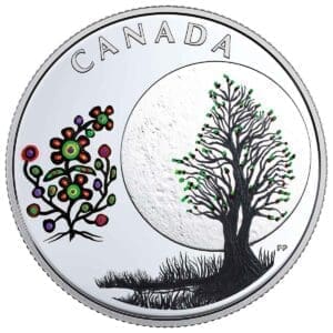 2018 $3 Thirteen Teachings From Grandmother Moon Flower Moon 0.25oz Silver Proof Coin