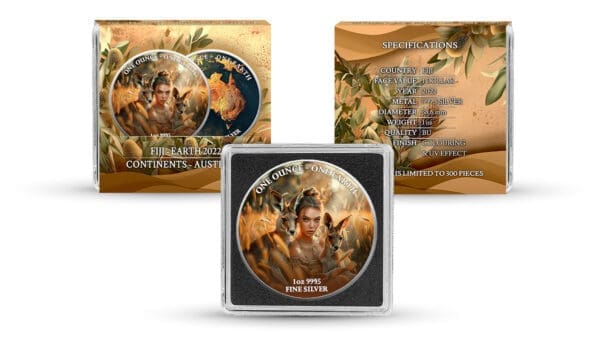 2022 Fiji 1oz Silver Coloured Earth Series - Australia - Image 6
