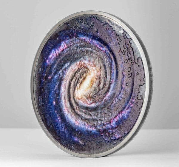 2021 $20 The Milky Way - Space the Final Frontier 3oz Silver Black Proof Coin - Image 3