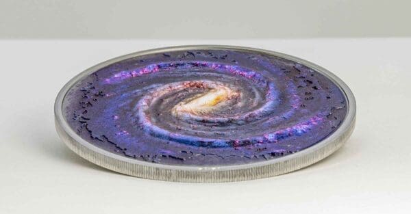 2021 $20 The Milky Way - Space the Final Frontier 3oz Silver Black Proof Coin - Image 4