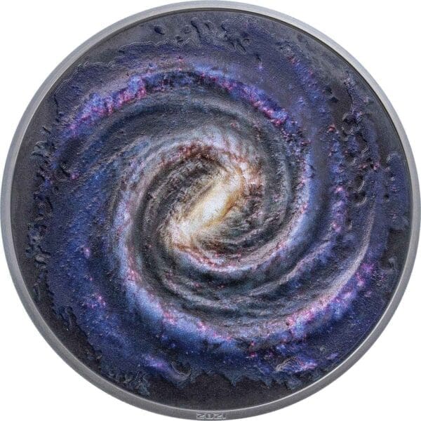 2021 $20 The Milky Way - Space the Final Frontier 3oz Silver Black Proof Coin - Image 8