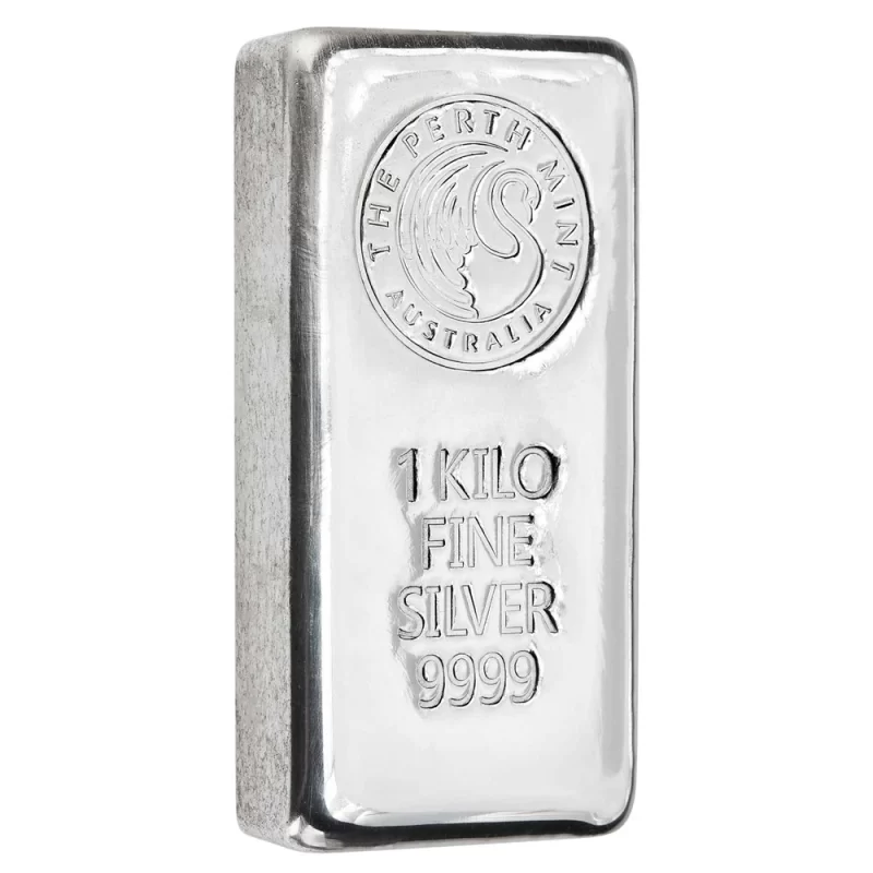 Perth Mint 1Kg .9999 Pure Silver Cast Bar