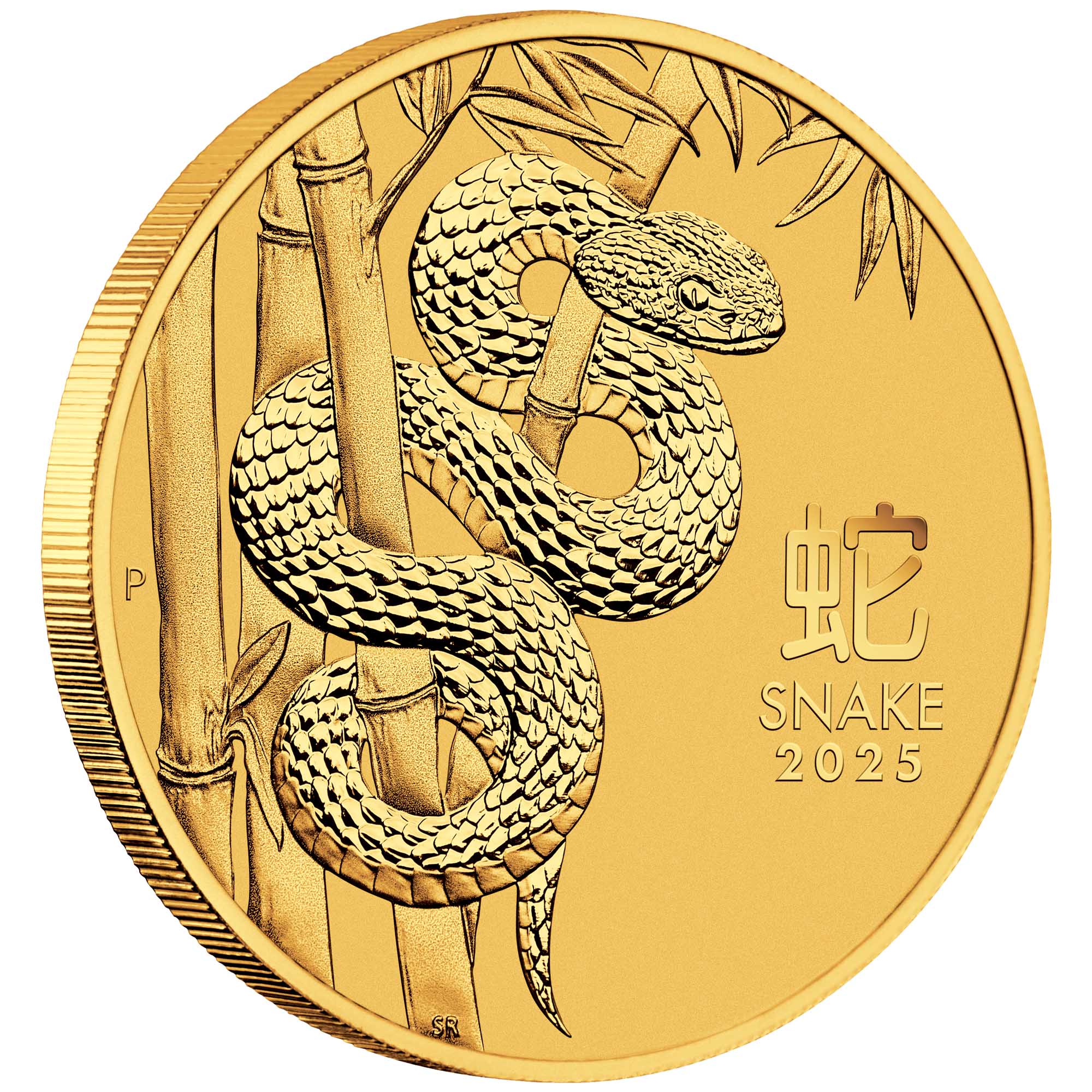 2025 $5 Lunar Series III Year of the Snake 1/20oz Gold Bullion Coin