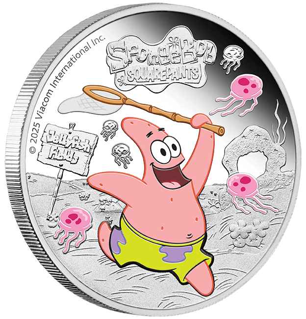 2025 $1 SpongeBob SquarePants - Patrick 1oz Silver Proof Coloured Coin