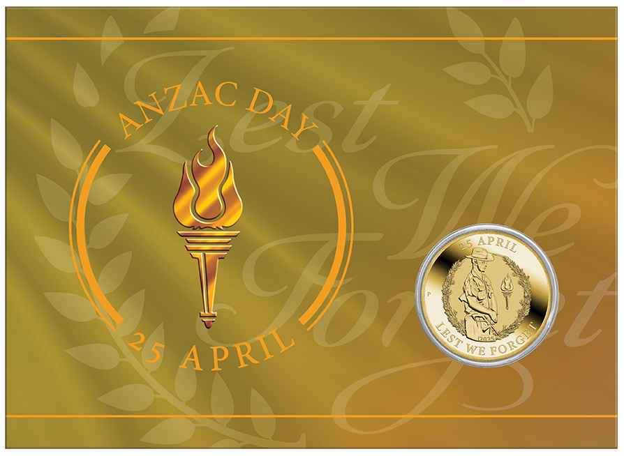 2025 $1 Anzac Day Coin in Card