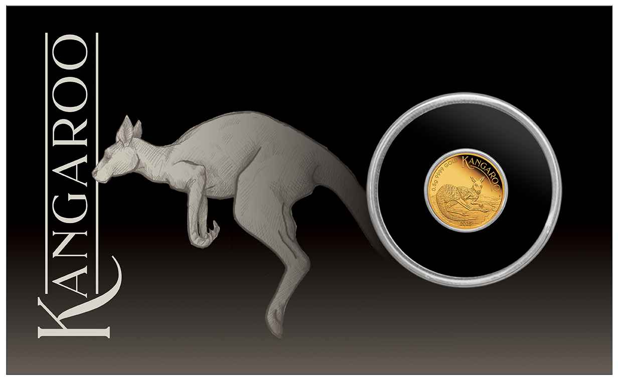 2025 $2 Mini Roo 0.5g Gold Proof Coin in Card