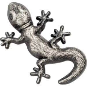 2018 $5 Gecko 1oz Silver High Relief Antiqued Coin
