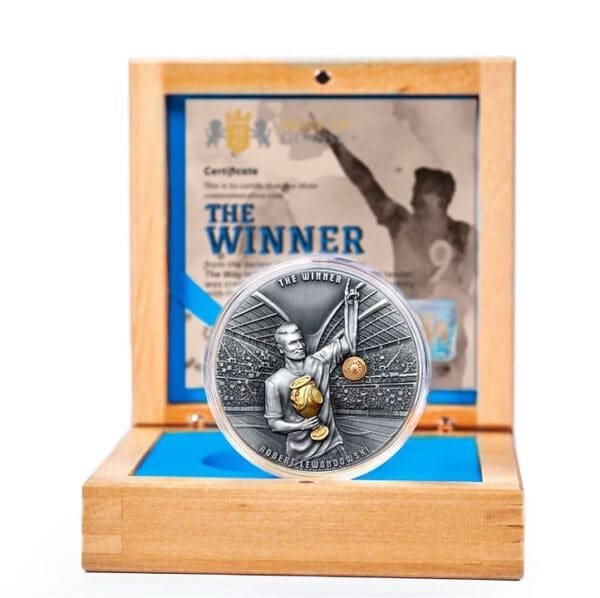 2023 $5 Winner Robert Lewandowski The Way To The Dreams 2 Oz Silver Proof Coin - Image 3