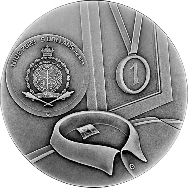 2023 $5 Winner Robert Lewandowski The Way To The Dreams 2 Oz Silver Proof Coin - Image 2