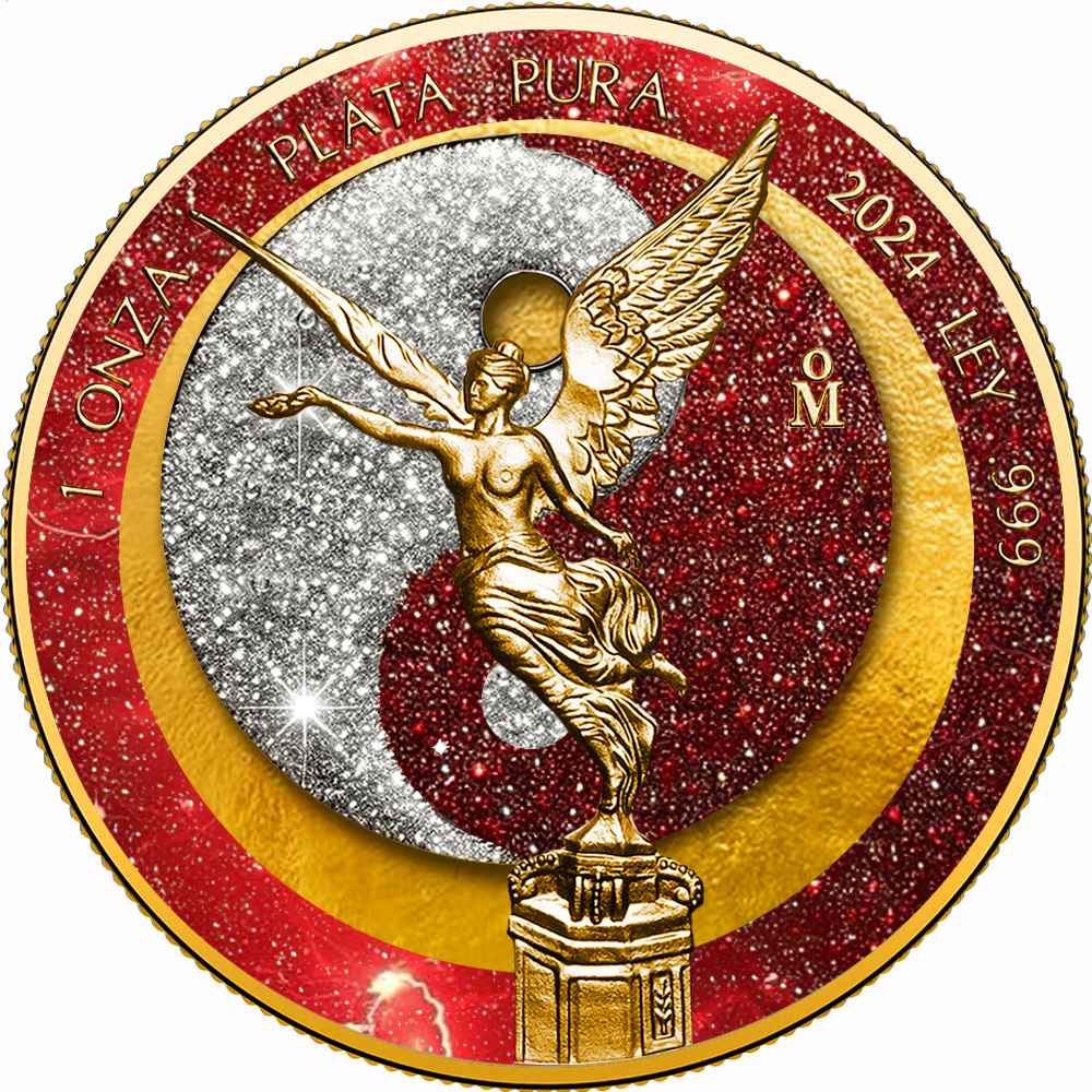 2024 Sun & Moon Yin Yang Red Edition 1oz Silver Libertad Coin