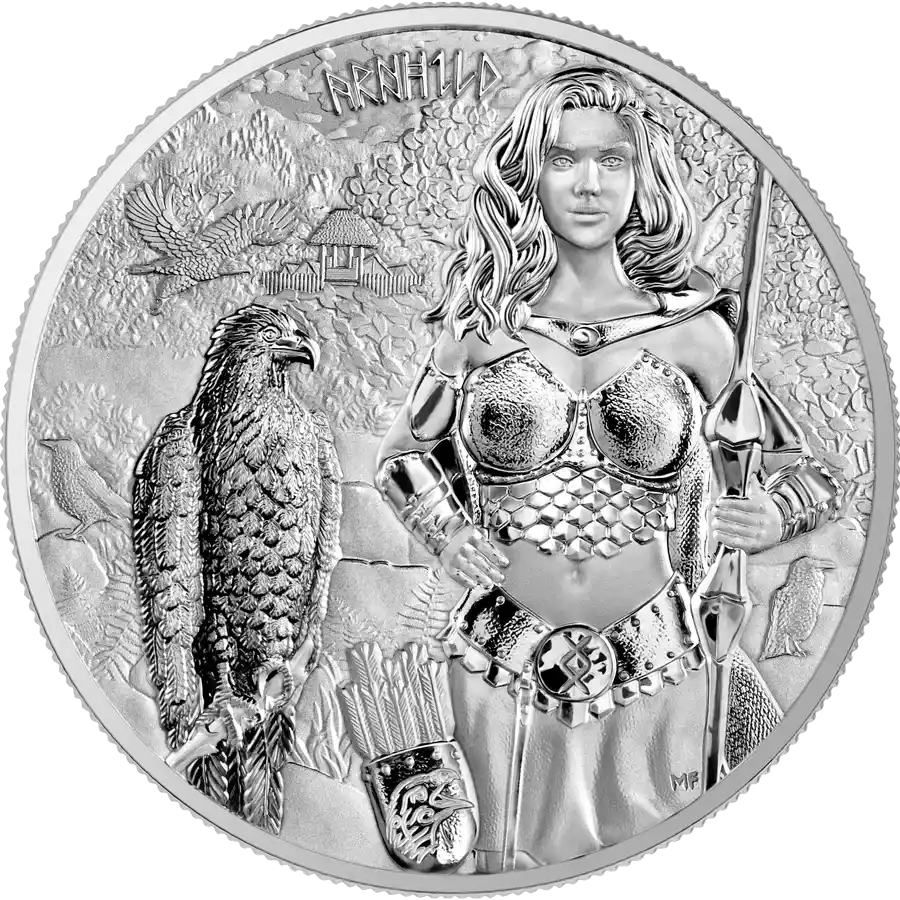 2025 Valkyries: Arnhild 1oz Silver BU Coin