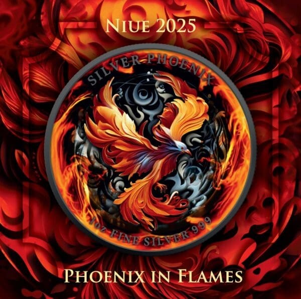 2025 Niue Phoenix In Flames Edition 1oz Silver Coin - Image 4