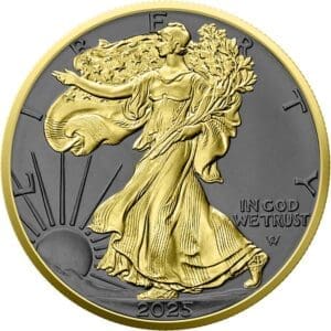 2025 U.S. Eagle Golden Ring Edition 1oz Silver Coin