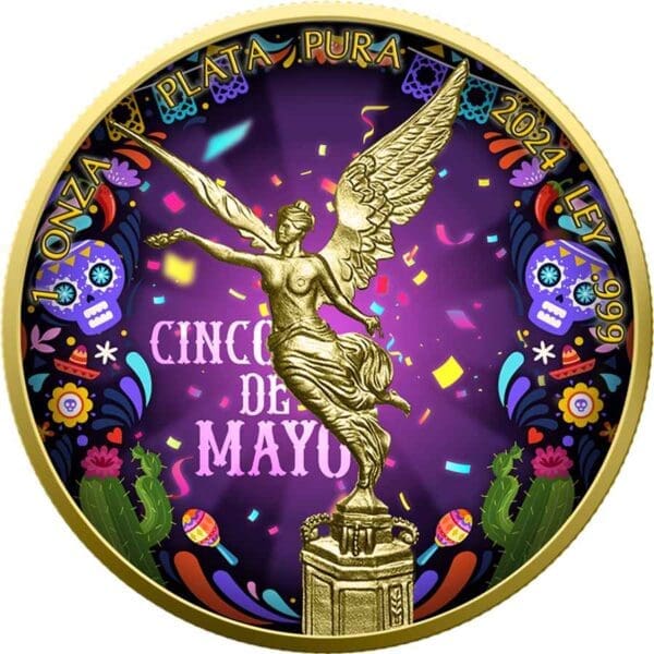 2024 Cinco de Mayo Mexico Libertad 1oz Silver BU Coin