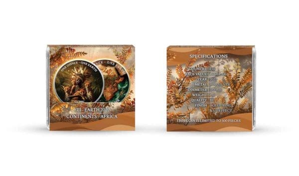 2022 Earth Africa - 1oz Silver Coloured Earth Series - Image 7