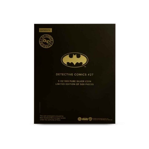 2025 $10 90 Years of DC Golden Era - Detective Comics #27 5oz Silver Proof Coin - Image 6