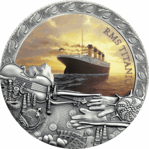 2020 $5 Titanic - Grand Shipwrecks in a History 2oz Silver Coin
