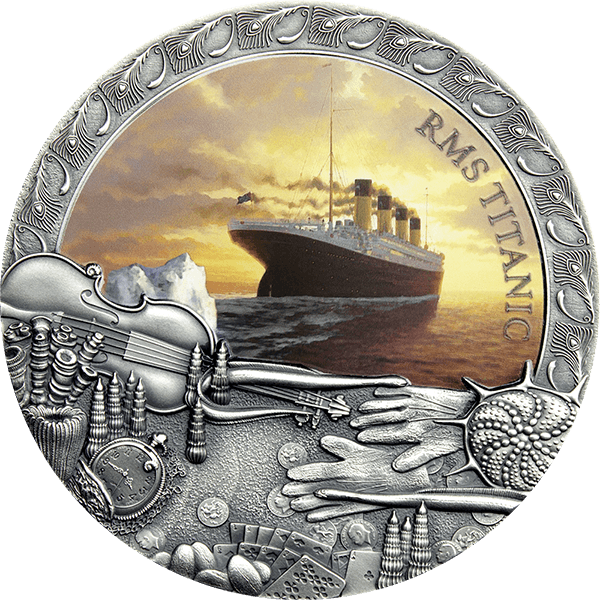 2020 $5 Titanic - Grand Shipwrecks in a History 2oz Silver Coin