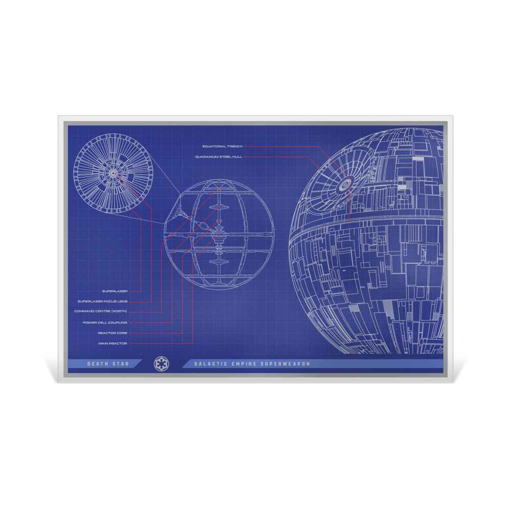 2025 $2 Star Wars™ - Blueprint Series - Death Star 1oz Silver Foil