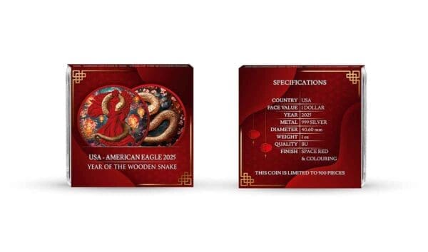 2025 Year of the Wooden Snake – USA American Eagle 1oz Silver Coin - Image 5