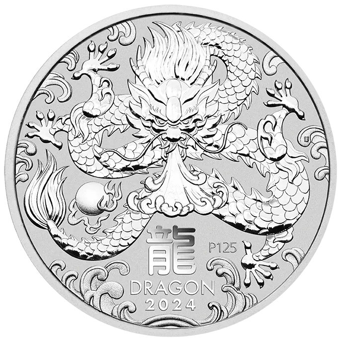 2024 $30 Australian Lunar Series III Year of the Dragon 1kg Silver Bullion Coin