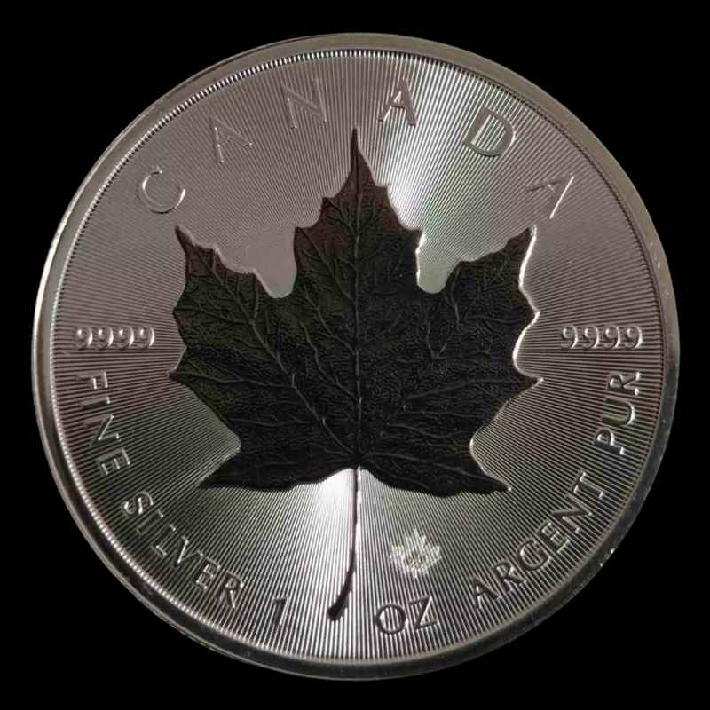 2025 1oz Maple Leaf Silver Ruthenium Plated Coin
