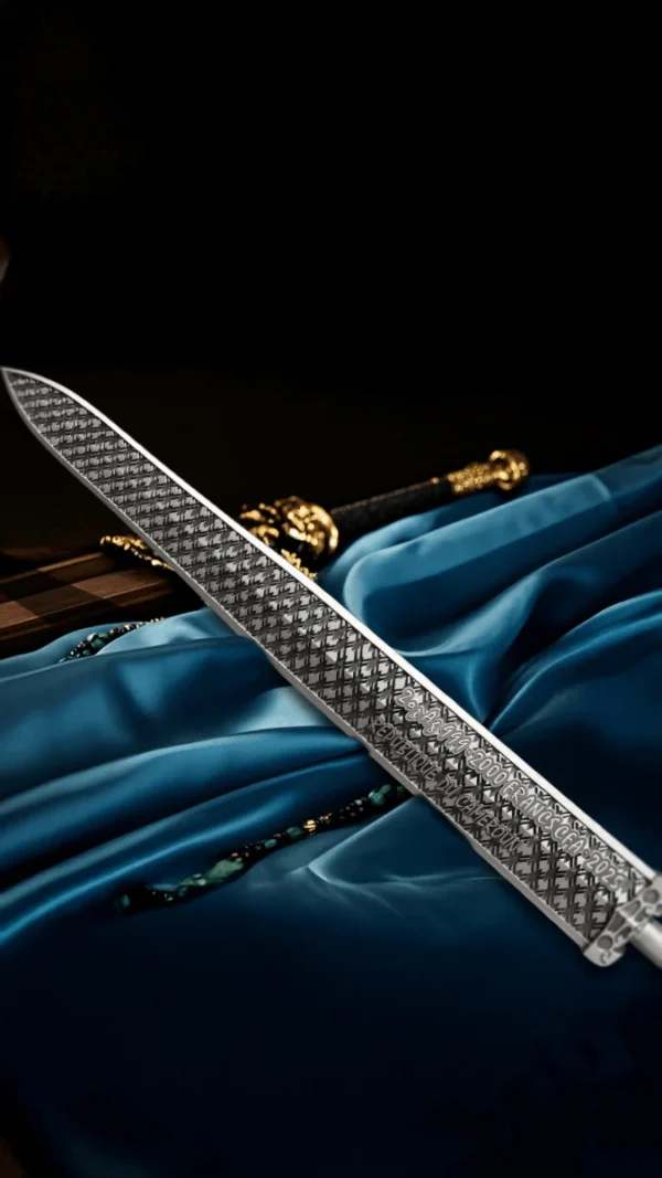 2025 Sword of Goujian 2oz .999 Silver Antiqued Shaped Coin - Image 7