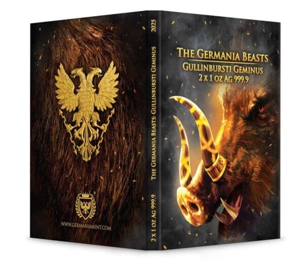 Germania Beasts: Gullinbursti Geminus 2×1oz Silver BU Coin Set - Image 9