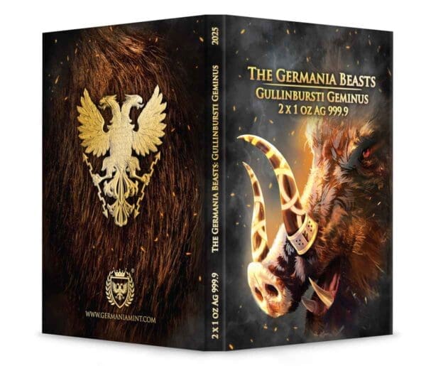Germania Beasts: Gullinbursti Geminus 2×1oz Silver BU Coin Set - Image 7