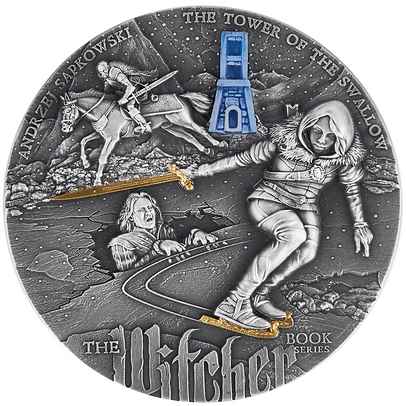 2024 $5 The Tower of The Swallow - The Witcher Book Series Niue 2oz Silver Proof Coin