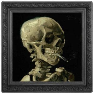 2025 $1 Skull Of A Skeleton With Burning Cigarette 1oz Silver Proof Coin