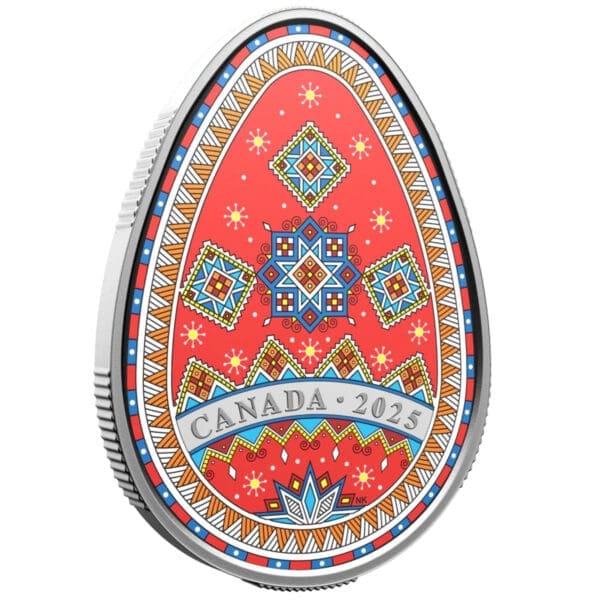 2025 $20 Pysanka 1oz Silver Proof Coin - Image 3