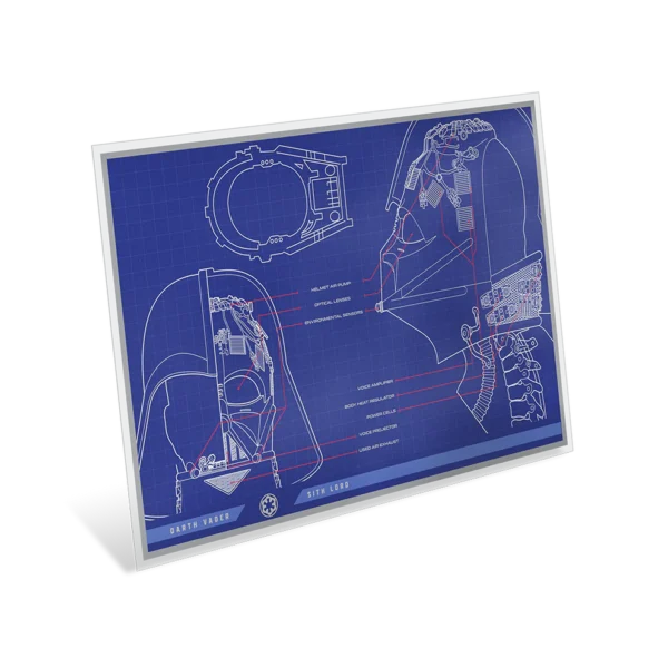 2025 $2 Star Wars™ Darth Vader Helmet™ Blueprint 1oz Silver Foil