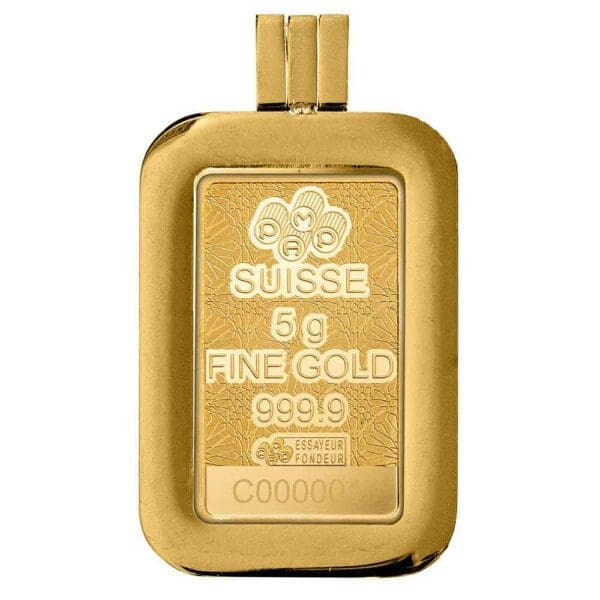 5g Gold PAMP Bar Arabian Falcon with Frame - Image 4