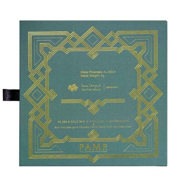 5g Gold PAMP Bar Arabian Falcon with Frame - Image 6